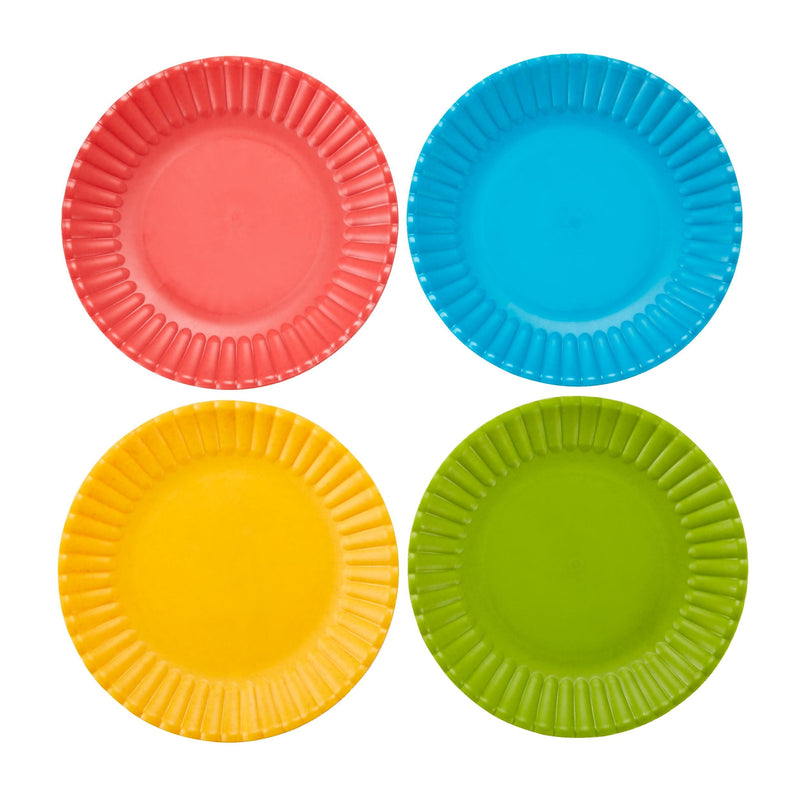 For Living Outdoor Sustainable Dinner Plates, 4-pk, Assorted D4
