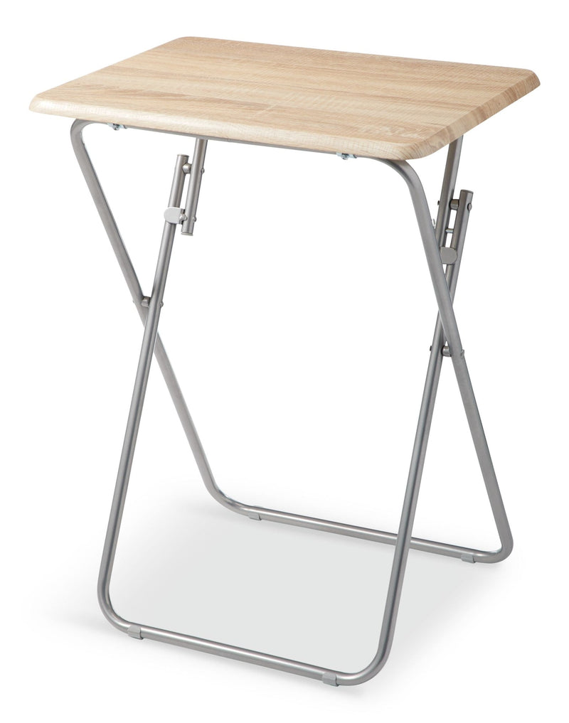 FOR LIVING Portable Wood & Metal Folding TV Tray/Laptop/Side/End Table L3