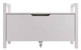 FOR LIVING Pull-Out Storage Bench with Cut-out Handles, 36 x 17 x 22-in, White