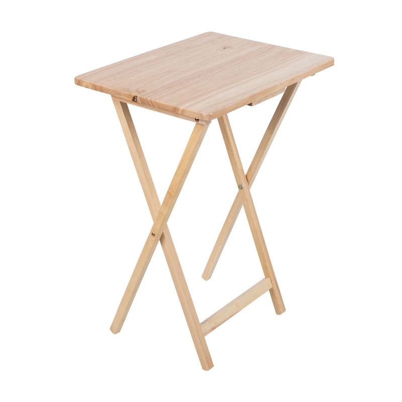 For Living Solid Wood TV Tray, Foldable, Natural Wood Finish TV Tray Z1