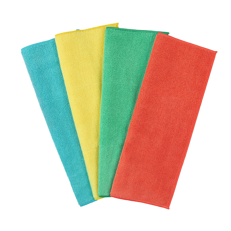 FRANK All-Purpose Machine Washable Microfibre Cloths, Various Colours, 4-pk H5