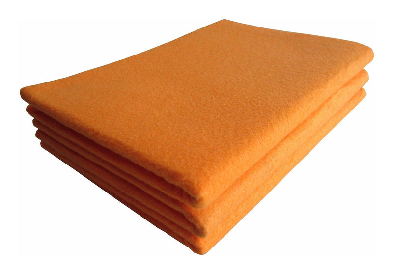 FRANK All-Purpose Machine Washable Synthetic Giant Shammy Towel, Orange, 3-pk P8