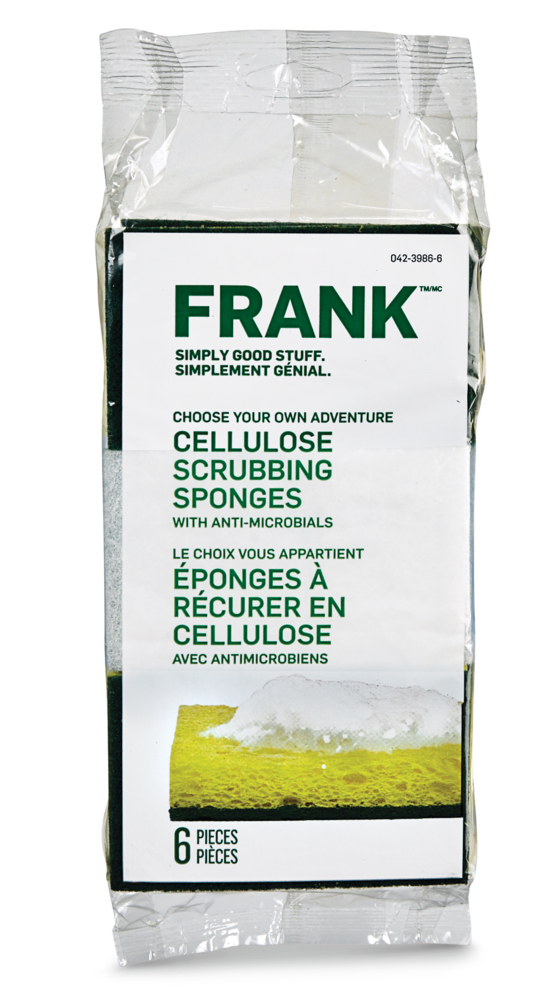 FRANK Cellulose Scrub Sponge, 6-pk F9