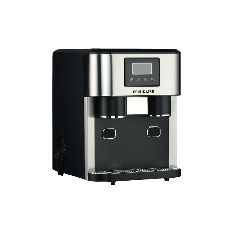 Frigidaire 3-in-1 Compact Countertop Water Dispenser & Ice Maker with LED Display, 33-lb Ice/Day, Stainless Steel X8