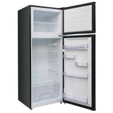 Frigidaire 7.5 cu ft Black Retro Top Mount Refrigerator with Classic Chrome Handle