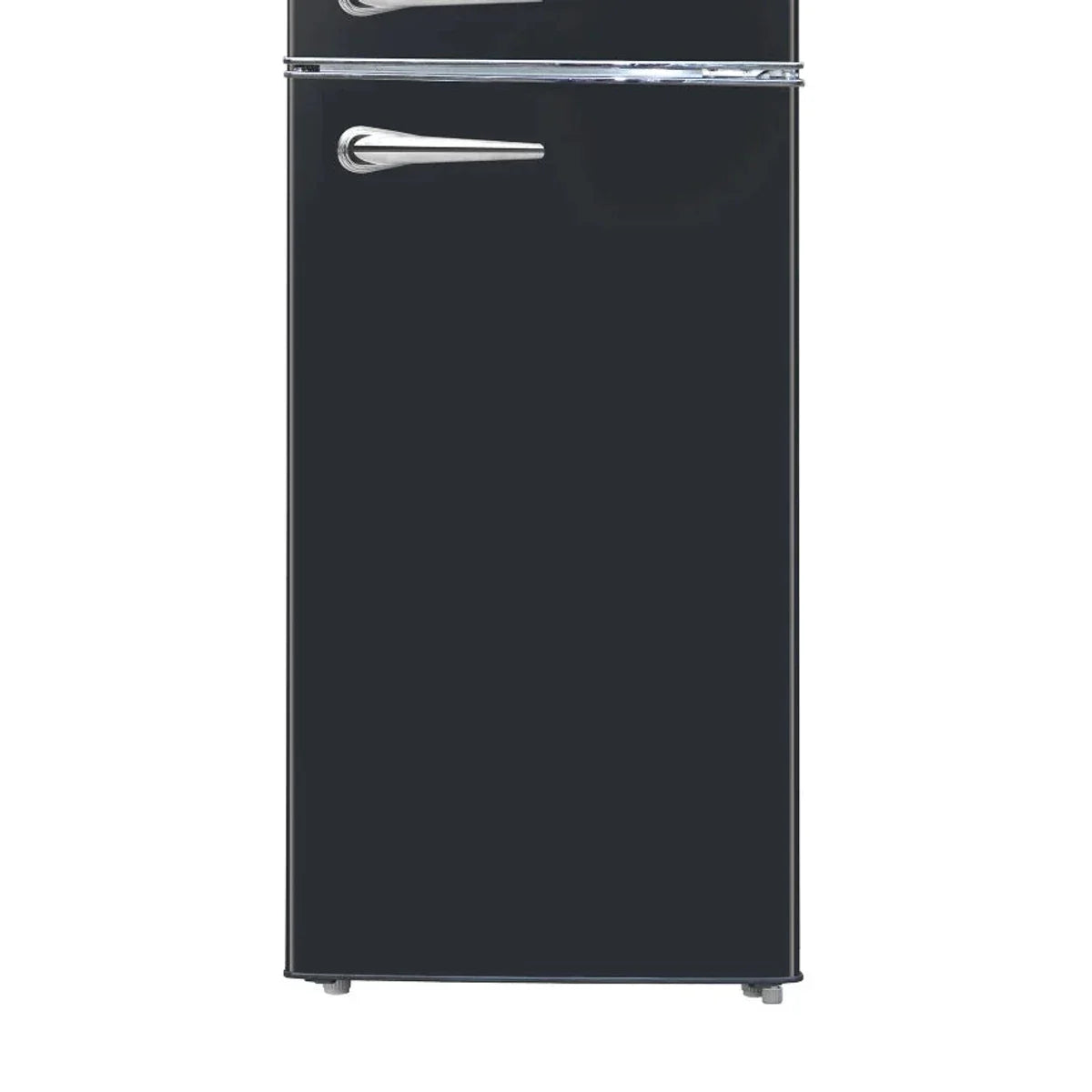 Frigidaire 7.5 cu ft Black Retro Top Mount Refrigerator with Classic Chrome Handle