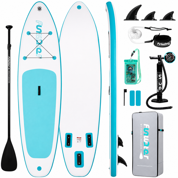 FunWater 10 ft 6 in Inflatable Stand Up Paddle Board Set – Sky Blue T9