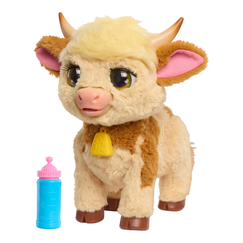 FurReal Maggie the Feed and Follow Cow with Bottle, 11-in Y9