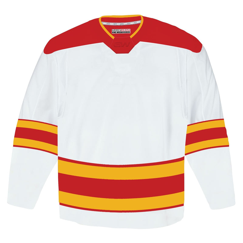 Gamewear 8500 Pro Team Hockey Jersey, Senior, Calgary Flames Away Colours, Various Sizes P8