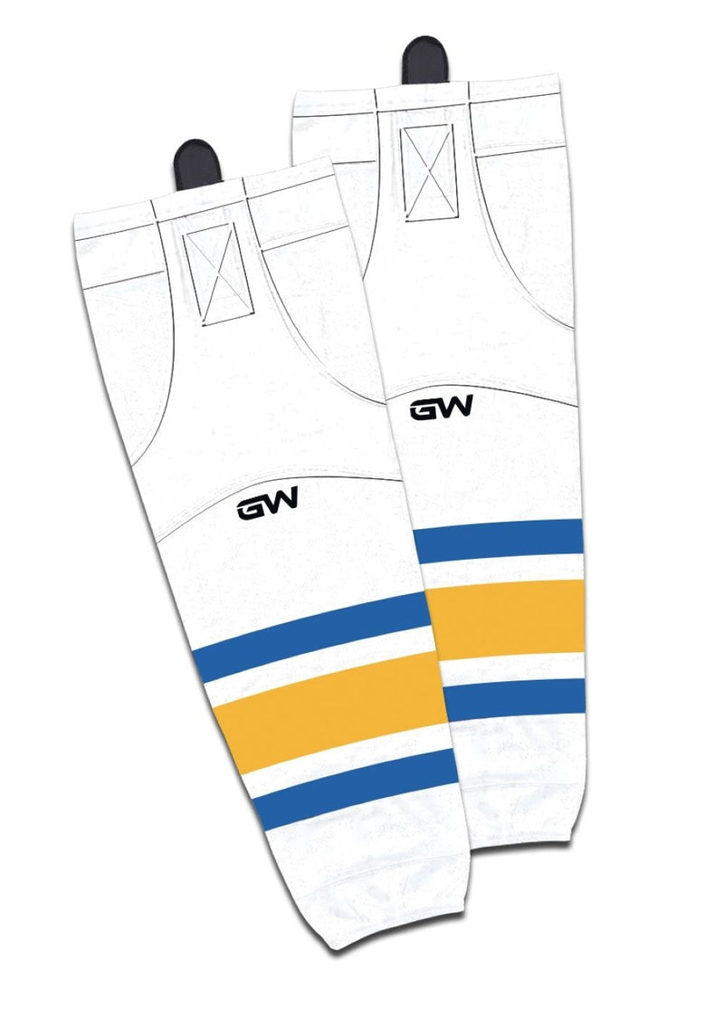 Gamewear 8500 Pro Team Performance Hockey Socks, Buffalo Sabres Away Colours, Assorted Sizes Z6
