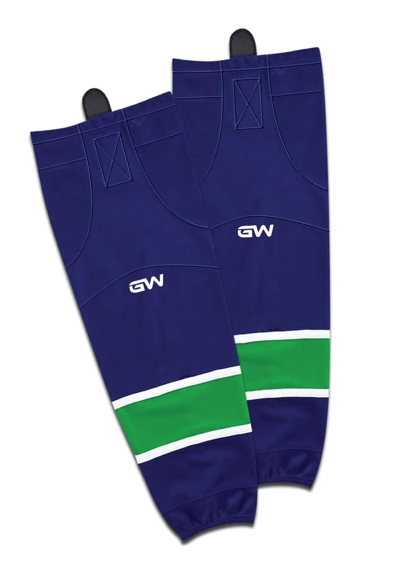 Gamewear 8500 Pro Team Performance Hockey Socks, Vancouver Canucks Home Colours, Assorted Sizes W1