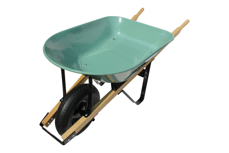 Garden Club 1-Wheel Steel Wheelbarrow for Garden/Yard, Rust-resistant, 5-cu-ft U8