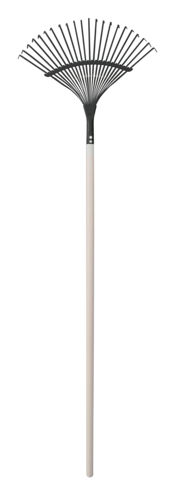Garden Club 16-in Wide Metal 22-Tine Leaf Rake, 48-in Hardwood Shaft S8
