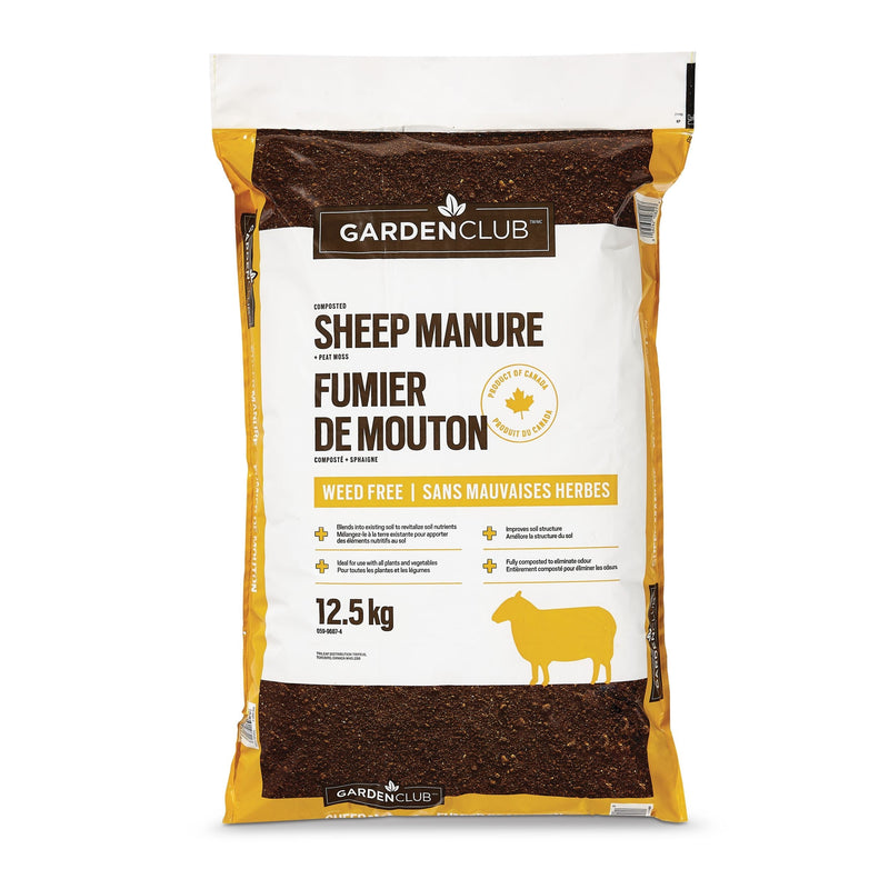 Garden Club Sheep Manure, 12.5-kg O7