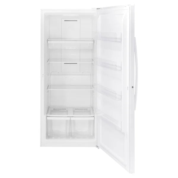 GE 21.3 cu. ft. White Upright Freezer with Exterior Adjustable Temperature Control C6