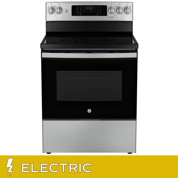 GE 30 in. 5.0 cu. ft. Electric Convection Range with No-Preheat Air Fry E3