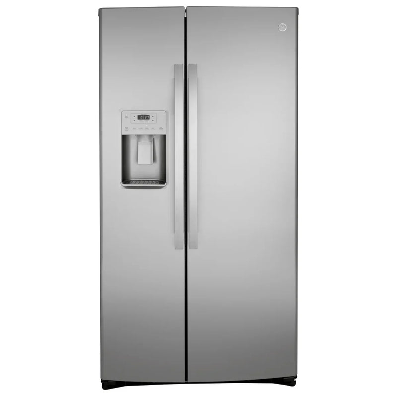 GE 36 in. 25.1 cu.ft. Stainless Steel Side-by-Side Refrigerator with FrostGuard Technology K1
