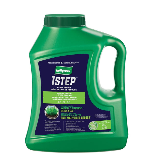 Golfgreen 1-Step Patch & Repair + Weed Defense 02-02-02 Grass Seed, 1.7-kg H0