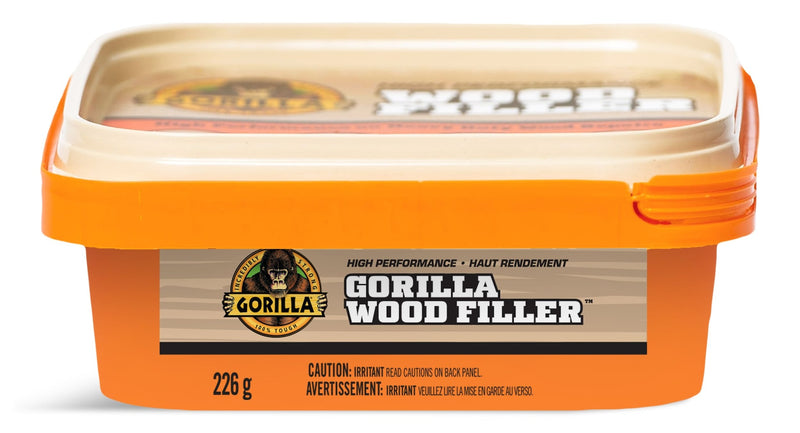 Gorilla Glue Interior/Exterior Wood Filler, For Cracks, Gouges & Holes, 8-oz W2