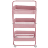 Gracious Living Three-Tier Utility Cart, Pink