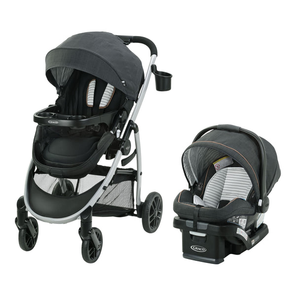 Graco Modes Pramette Travel System with SnugRide SnugLock 35 Lite DLX Infant Car Seat, Black H3