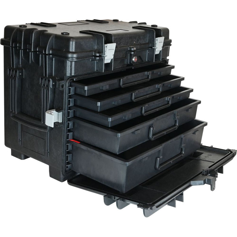 Gray Tools Mobile Tool Chest, 3 Small, 1 Medium & 1 Large Drawer, Black X2