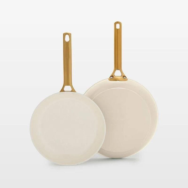 GreenPan Luxe 2pc Ceramic Frypan set - cream E5