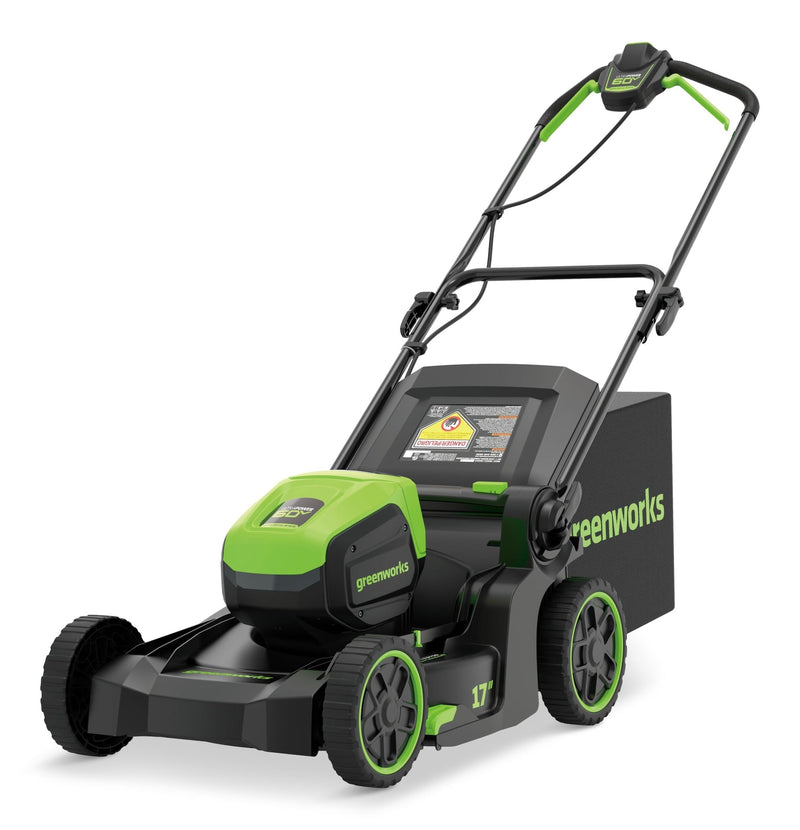 Greenworks 60V 17-in Push Lawn Mower with 4.0 Ah Battery & 3A Charger D0