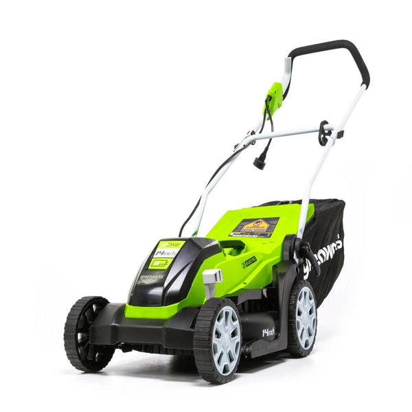 Greenworks 9A 2-in-1 Corded Lawn Mower, 14-in Y2