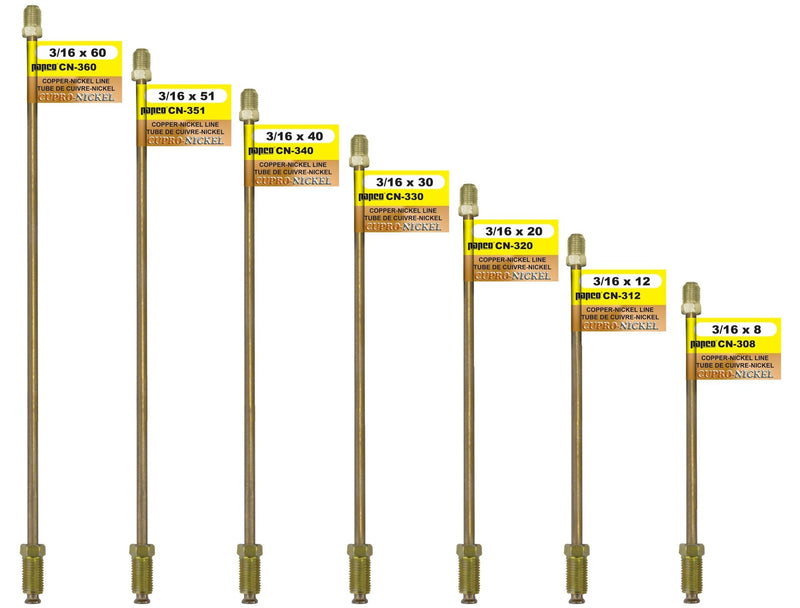 H. Paulin CN308 Copper Nickel Brake Line, Standard, 8 x 3/16-in Please make sure this part fits your need A2