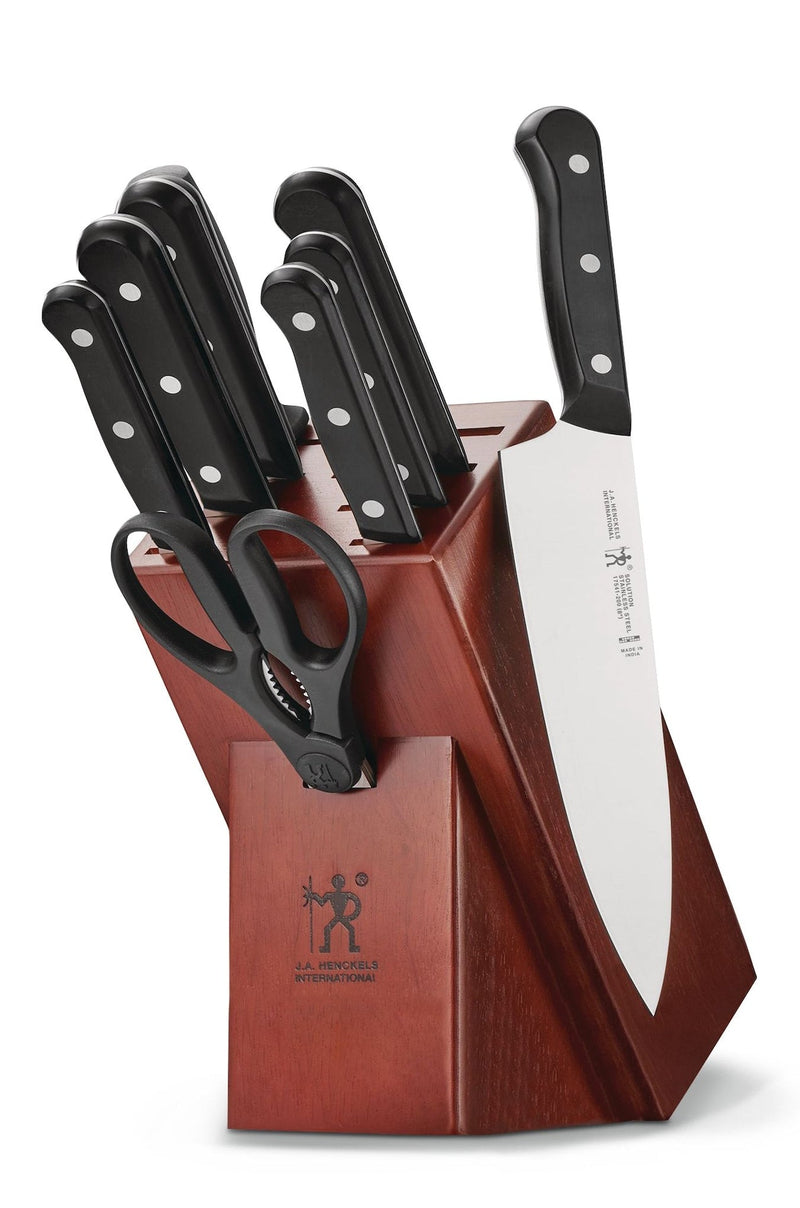 Henckels Solution Stainless Steel Knife Block Set, 10-pc X9