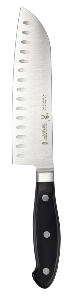 Henckels Stainless Steel Fine Edge Forged Santoku Knife, Ergonomic Grip, 7-in H5
