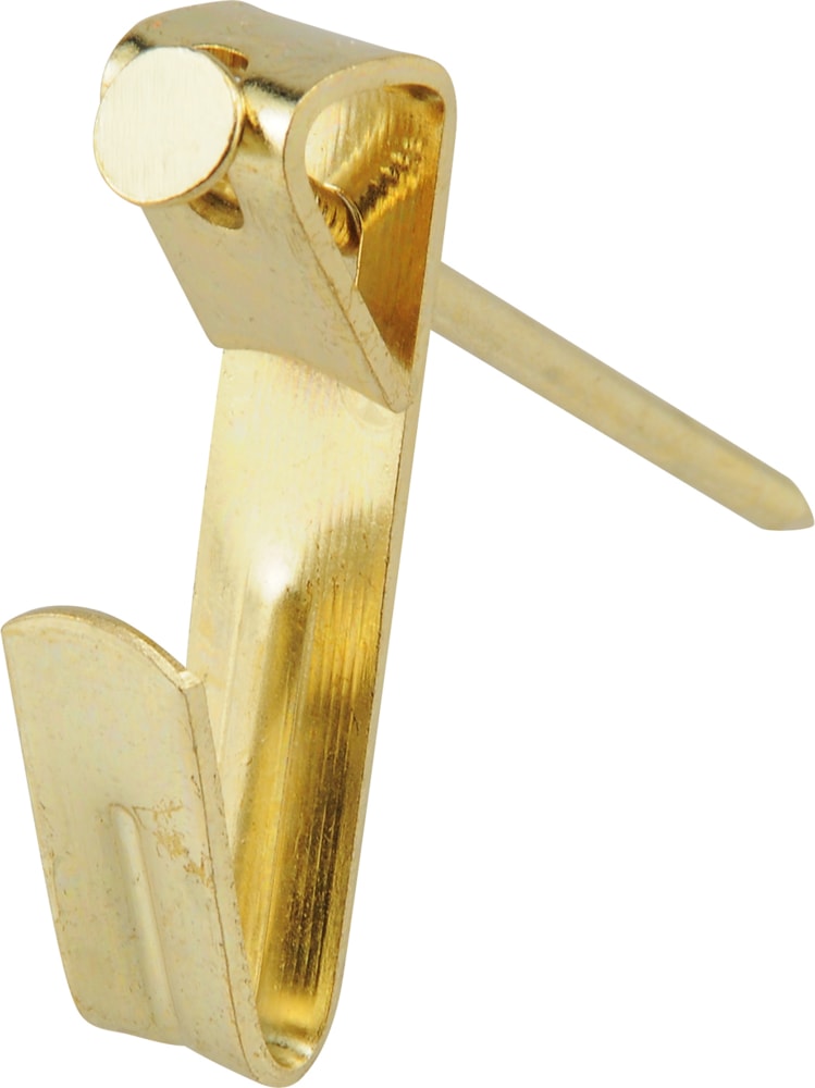 Hillman Conventional Picture Hanger, For DrywAll and Paster WAll, 100-lb Capacity, Brass Plated L8