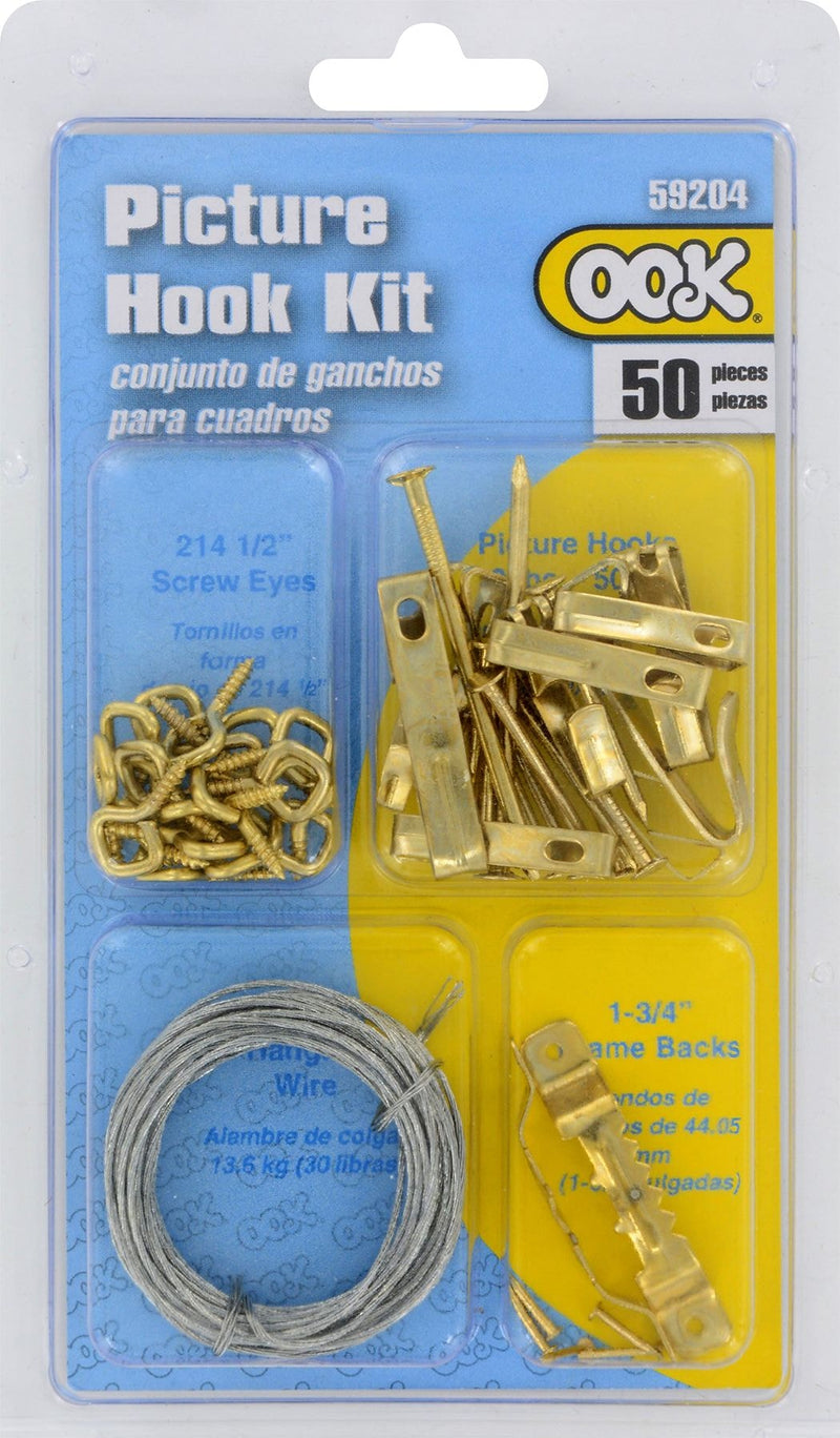 Hillman Picture Hanging Kit with Sawtooth Hangers and Screws, 50-pc N8