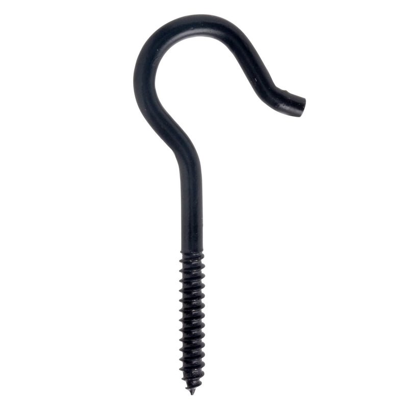 Hillman Screw Hook, 0.25 x 4.25-in, Black J9
