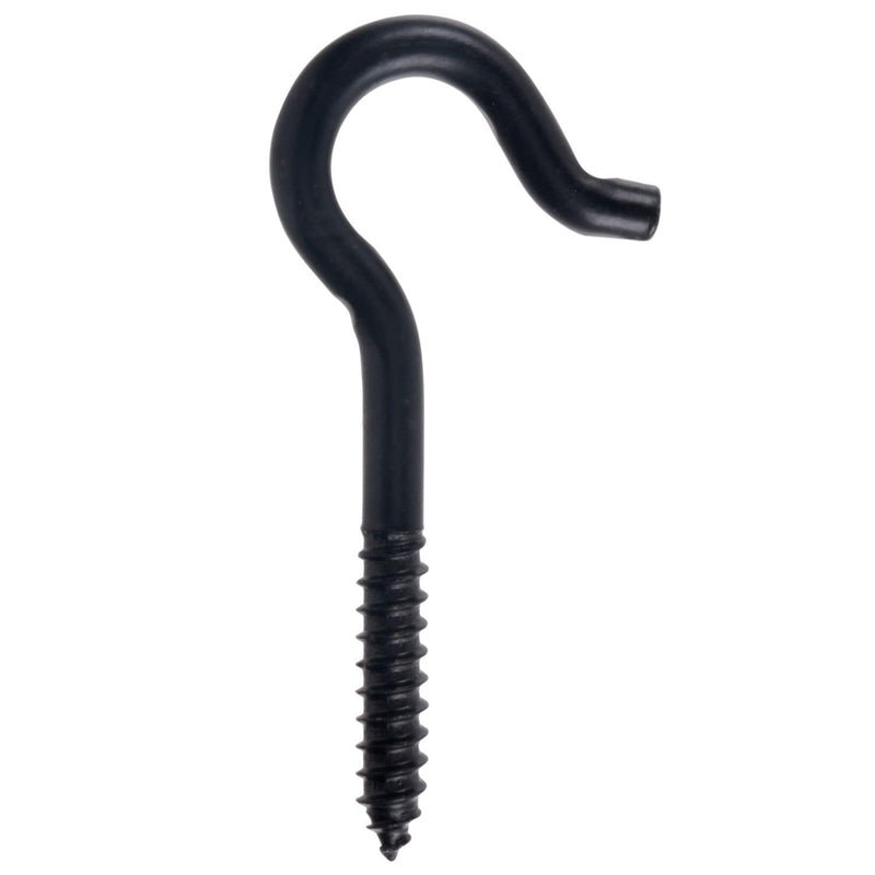 Hillman Screw Hook, 3/8 x 4-7/8-in, Black Y7