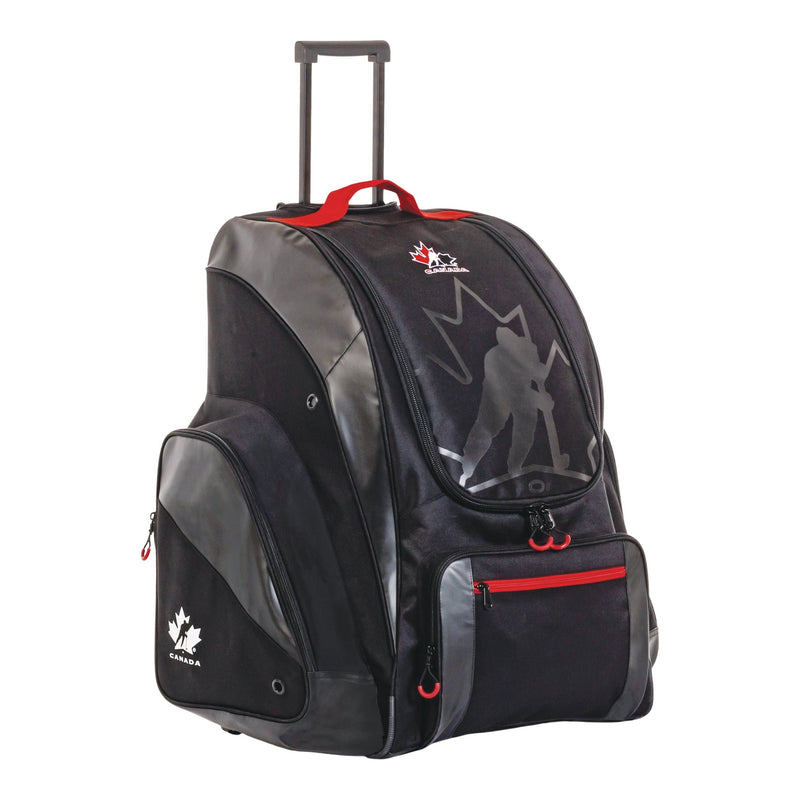 Hockey Canada Backpack Hockey Bag, Wheeled, Youth/Junior, Black, 26-in W5