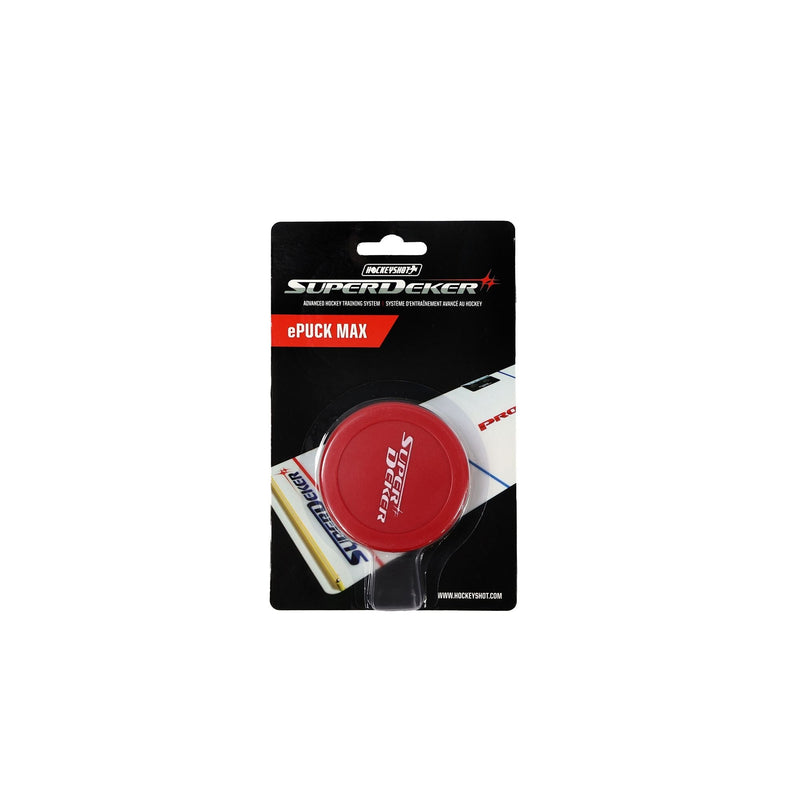 HockeyShot SuperDeker ePuck Max for Weighted Training, Red, 7.5-oz Q2