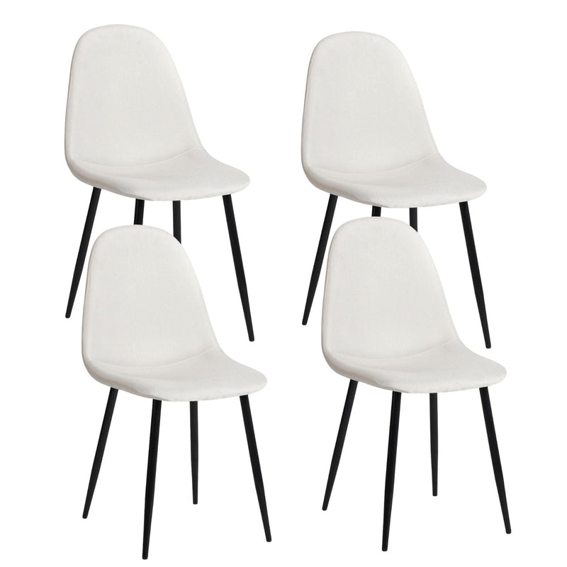 Homycasa Modern Dining Chairs, Beige, 4-pk J8