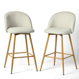 Homycasa Modern Swivel Bar Stools, Beige, 2-pk