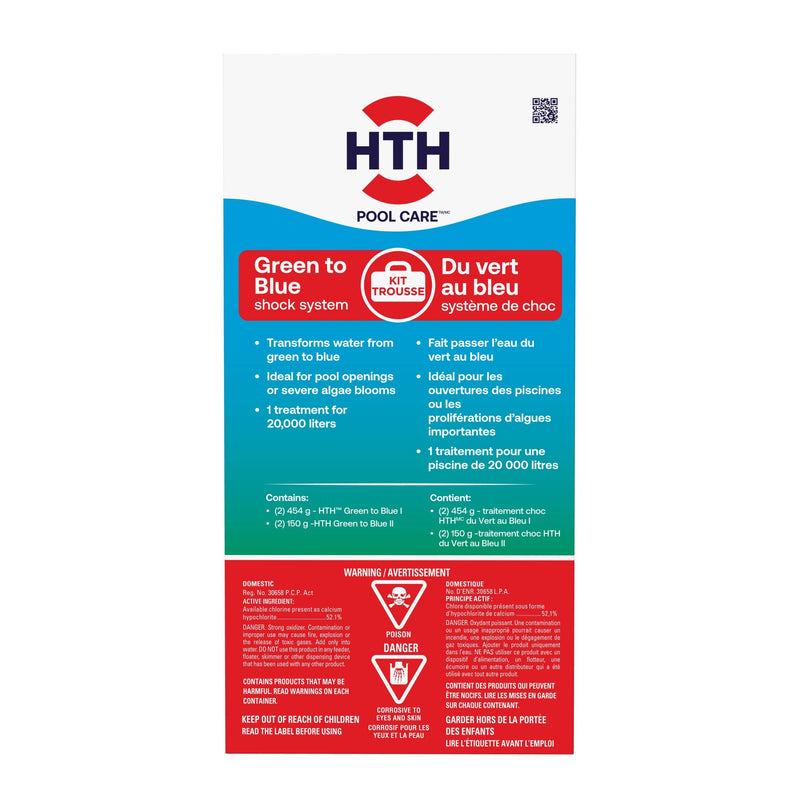 HTH Green to Blue Pool Shock System for Swimming Pools N2