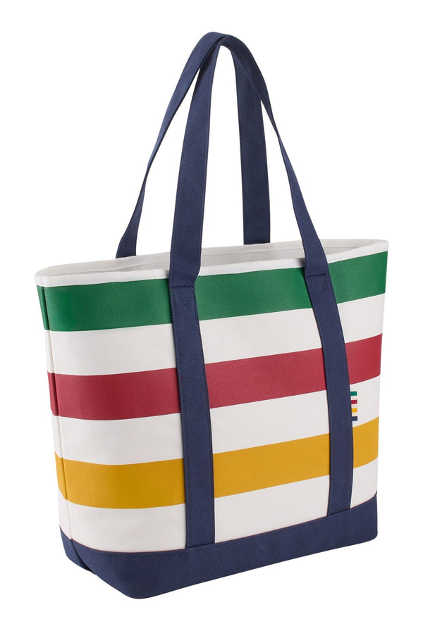 Hudson's Bay Stripes Signature Canvas Tote Bag, 7.5-in, Navy K4