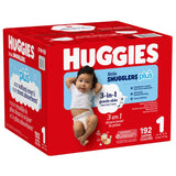 Huggies Little Snugglers Plus Diapers, Sizes 1 - 2