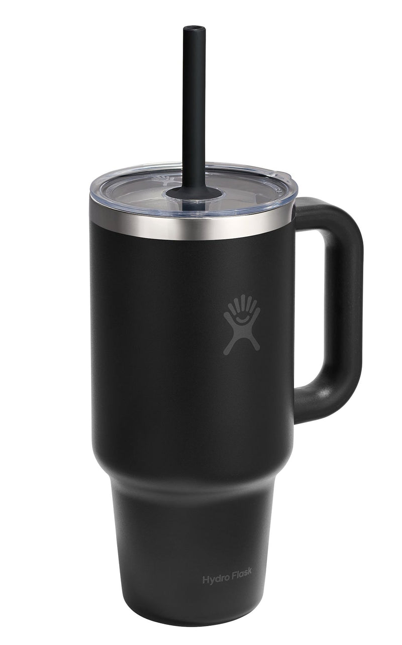 Hydro Flask Stainless Steel Insulated Travel Tumbler Cup with Clear Straw Lid & Handle, Various Colours, 32-oz Z3