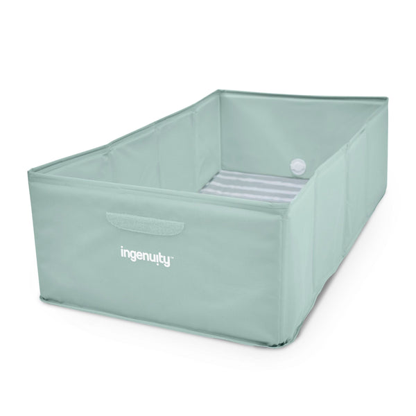 Ingenuity TuckAway Toddler-Friendly Travel Tub, Green F0