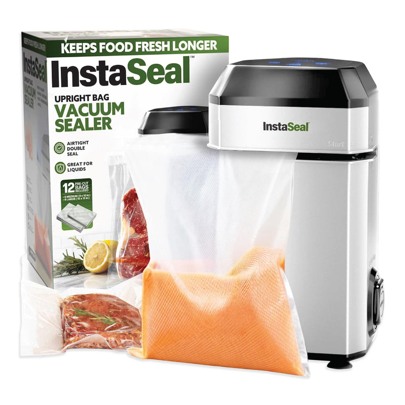 InstaSeal Upright Bag Food Vacuum Sealer with 12 Bags B5