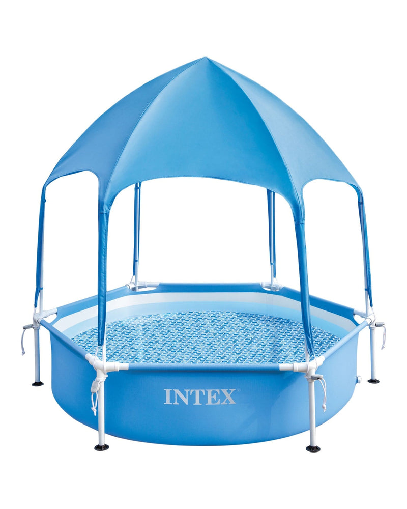 Intex 6-ft x 15-in Canopy Metal Frame Wading Pool G0