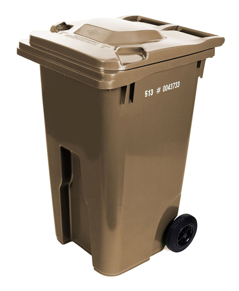 IPL Mastercart Plastic Rectangular Wheeled Compost Bin, Brown, 242-L C3