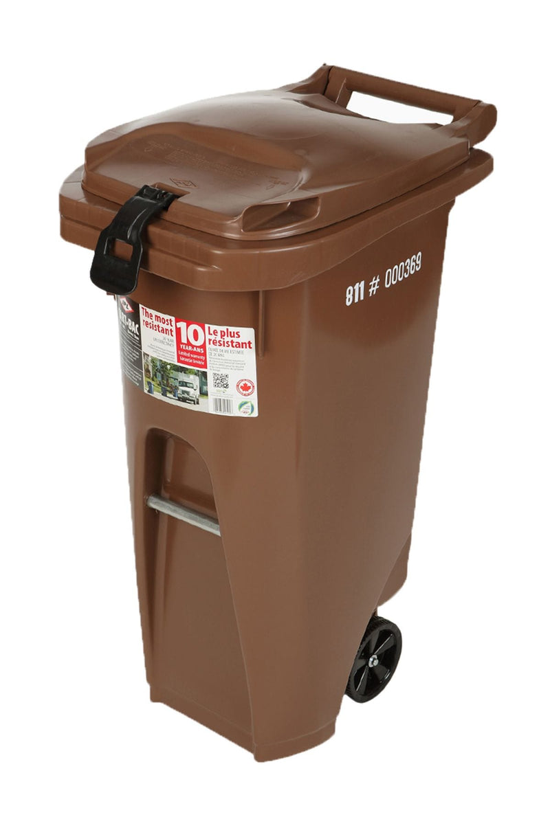 IPL Mastercart Plastic Rectangular Wheeled Compost Bin/Garbage Can with Lock, Assorted Colours, 79.5-L N4