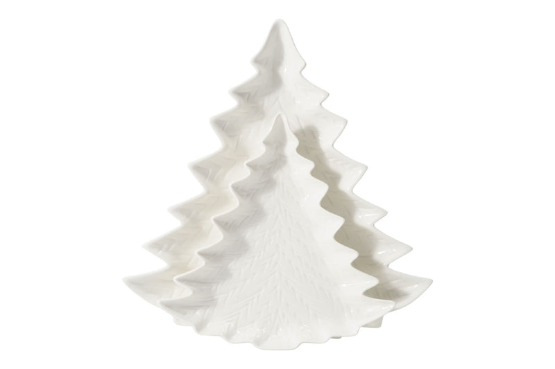 Ivy & Co Embossed Porcelain Tree Serving Plates, 2-pk R9